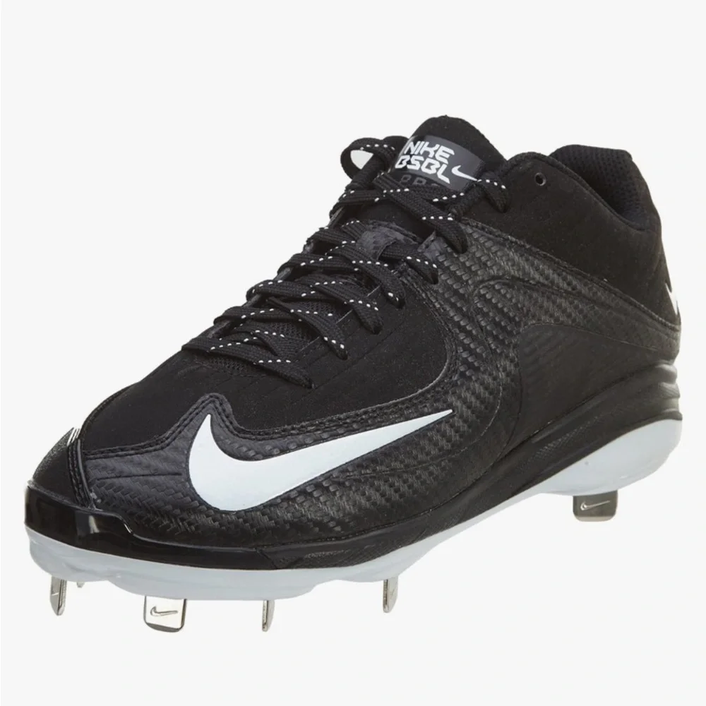 Nike Air Max MVP II Metal Men's Black and White Athletic Cleats Size 10